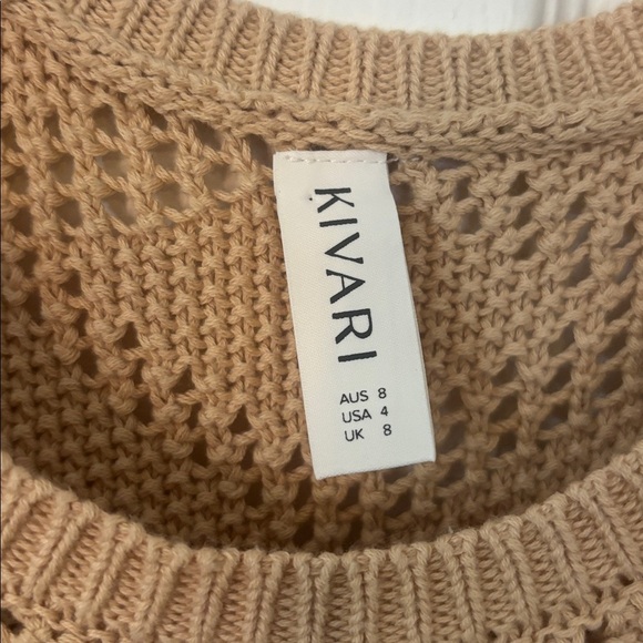 Kivari Clementine Cotton Knit Midi-Dress in Natural US Size 4 - Picture 3 of 9